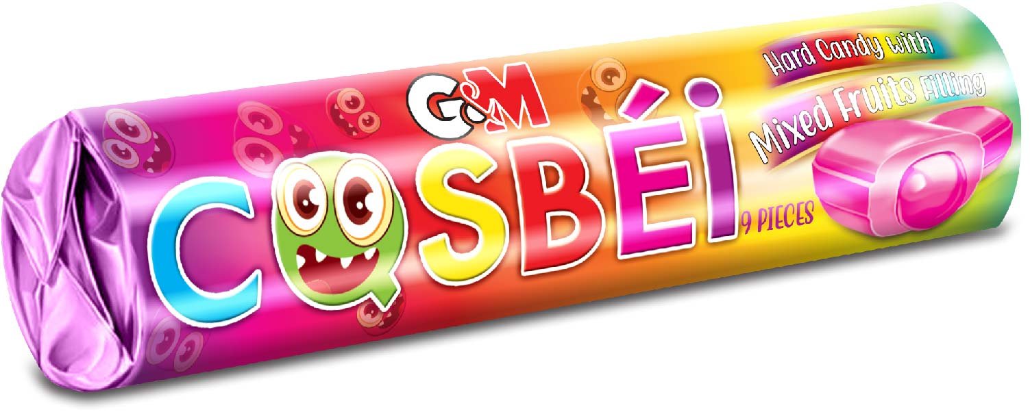 G&M Hard candy with mixed fruit filling